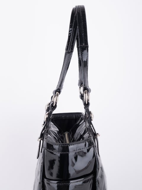 Coach Black Patent Leather Shoulder Bag