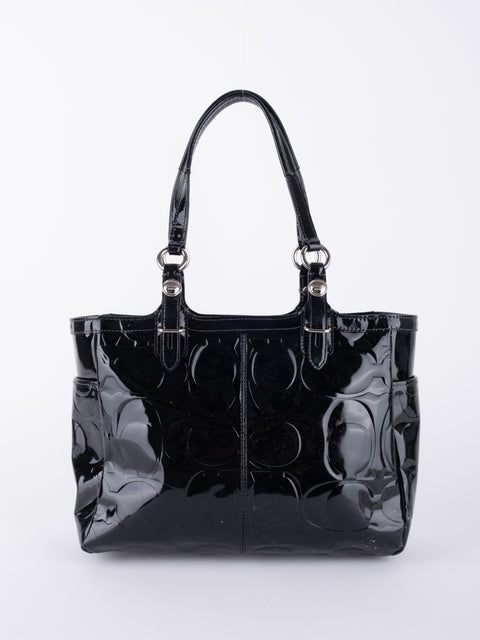Coach Black Patent Leather Shoulder Bag