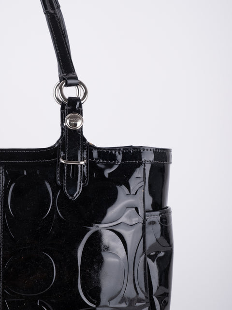 Coach Black Patent Leather Shoulder Bag