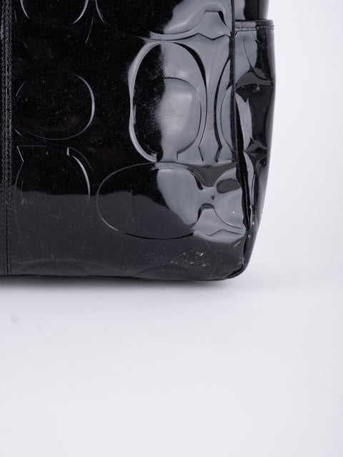 Coach Black Patent Leather Shoulder Bag