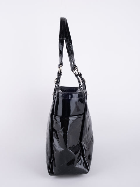 Coach Black Patent Leather Shoulder Bag