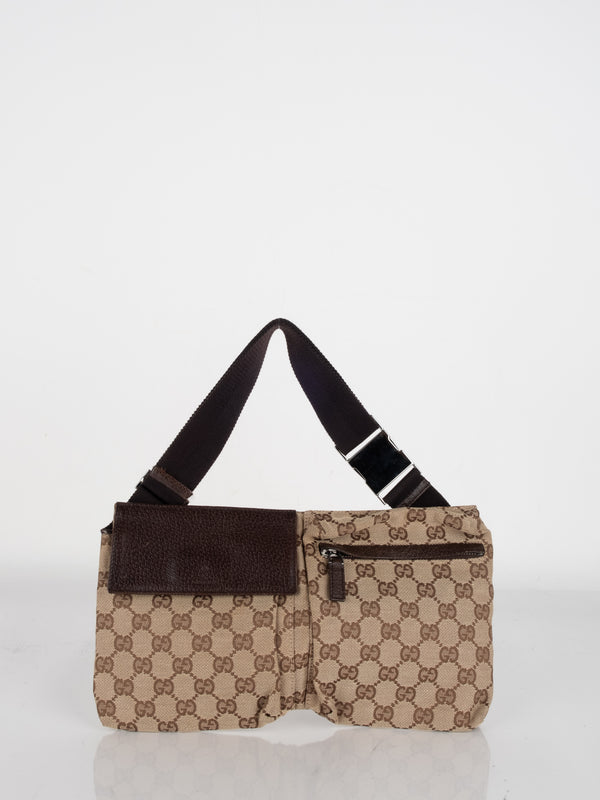 Gucci GG Canvas Twin Pocket Crossbody