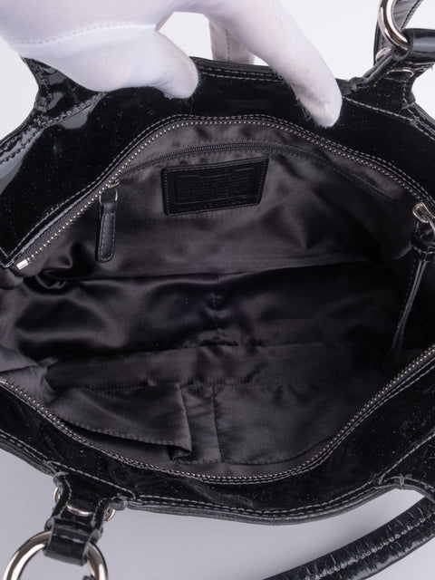 Coach Black Patent Leather Shoulder Bag