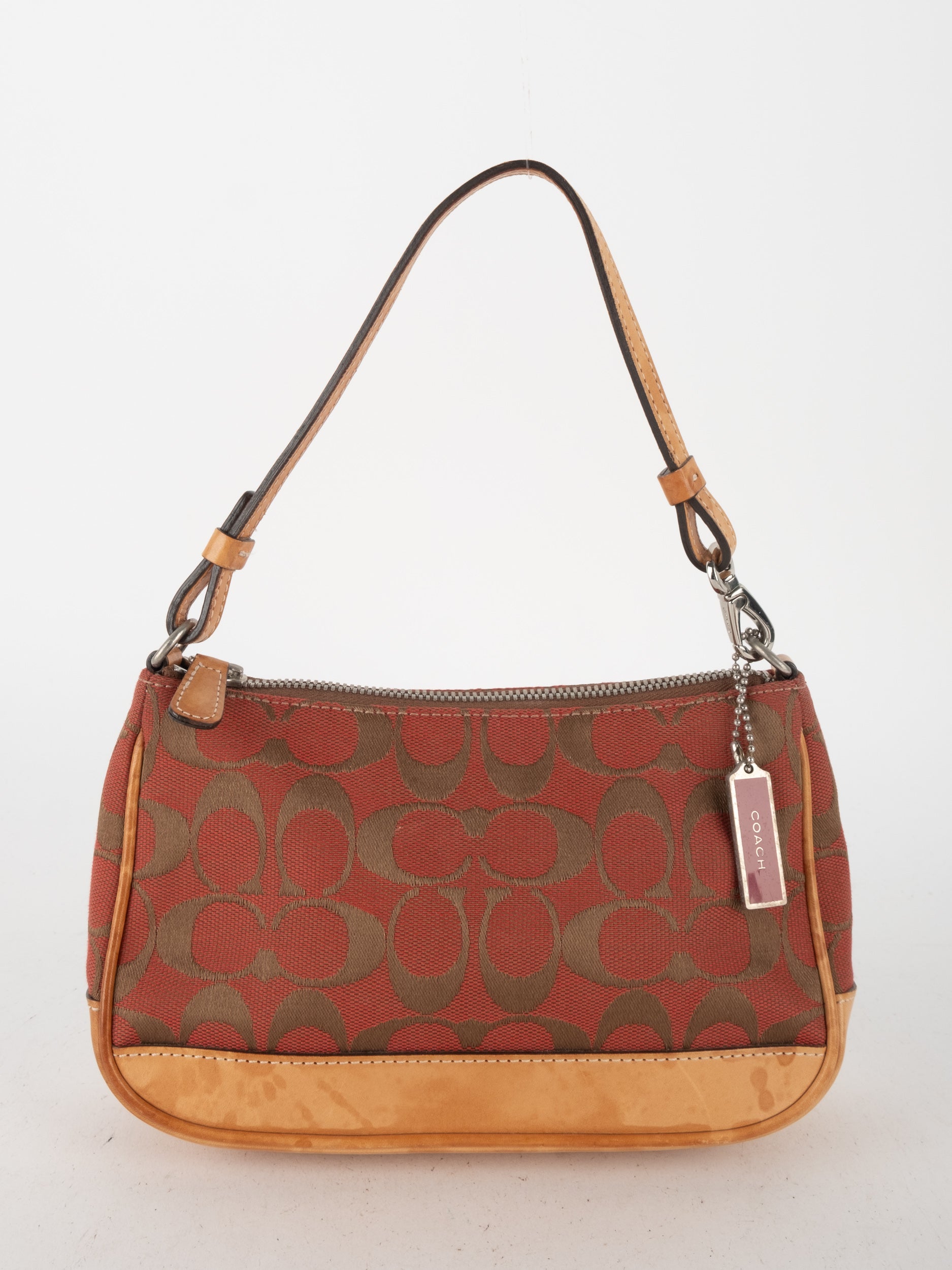 COACH Signature Monogram Shoulder Bag
