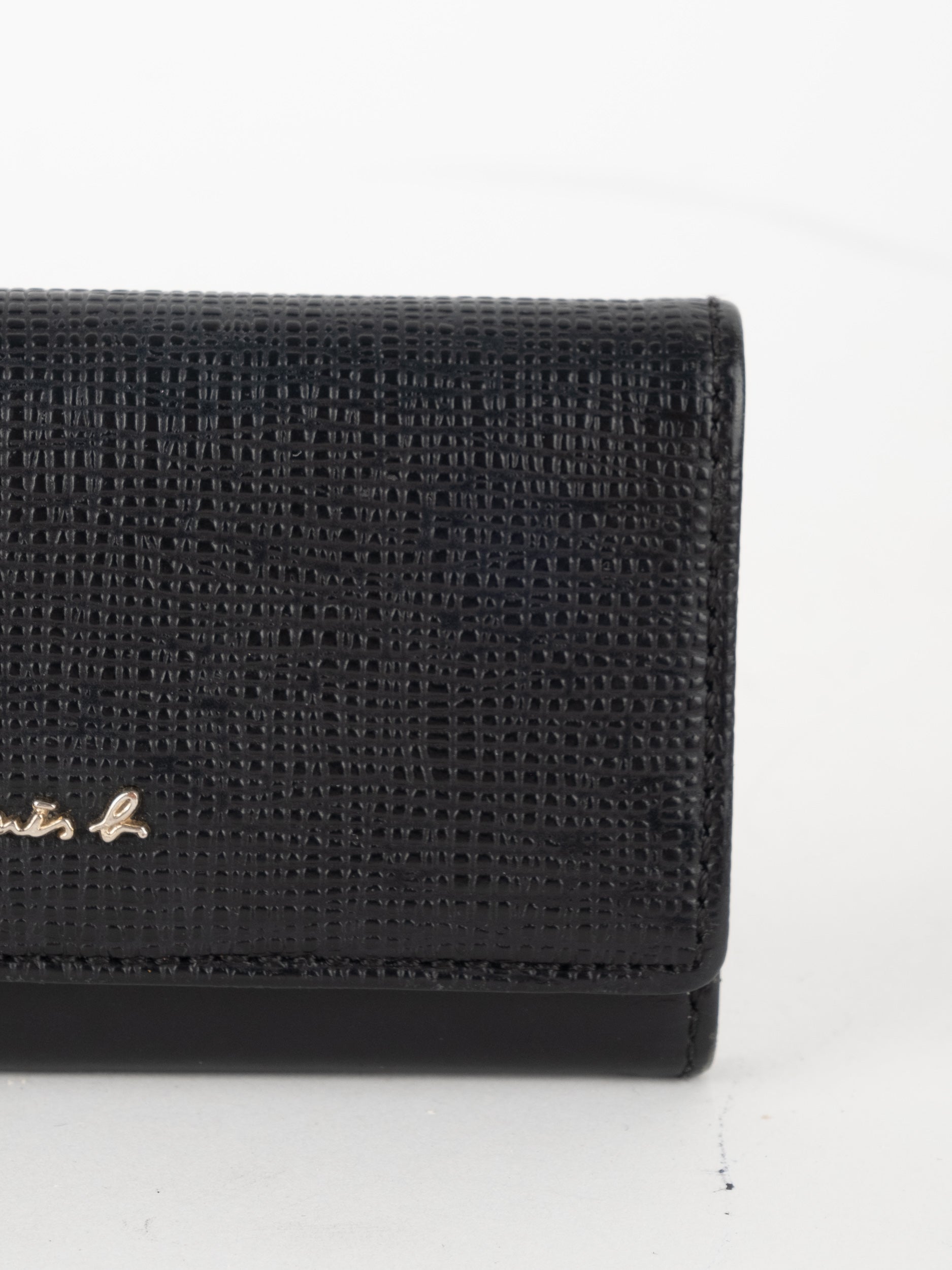 Agnes b. Leather Key Wallet Black Minimalist