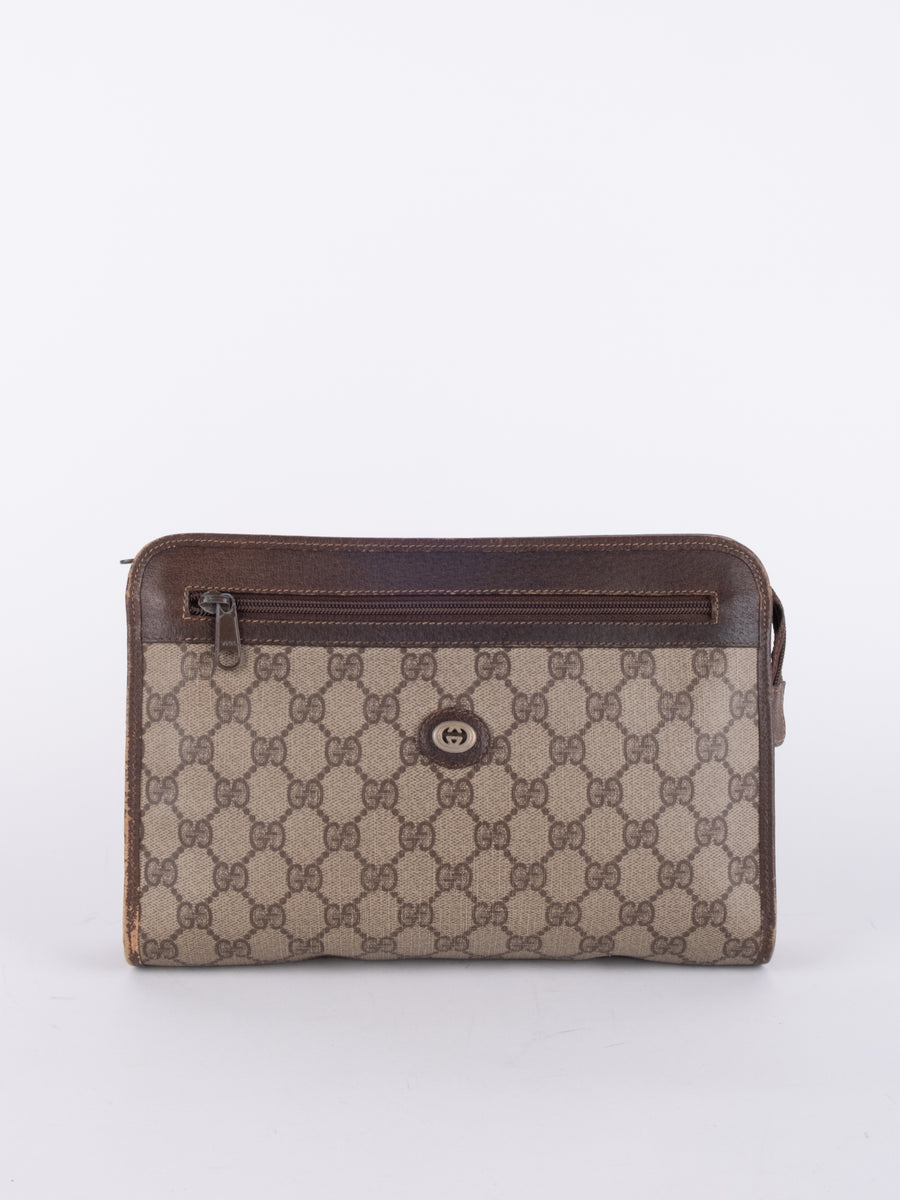 GUCCI Vintage GG Supreme Clutch