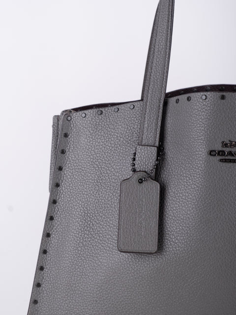 Coach Grey Leather Tote Bag