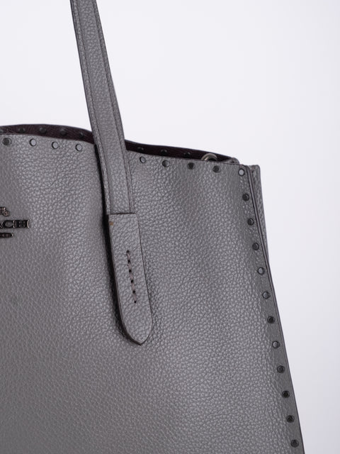 Coach Grey Leather Tote Bag