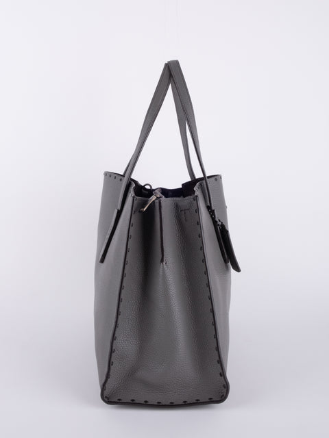 Coach Grey Leather Tote Bag