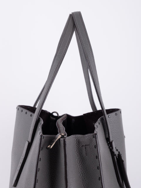 Coach Grey Leather Tote Bag