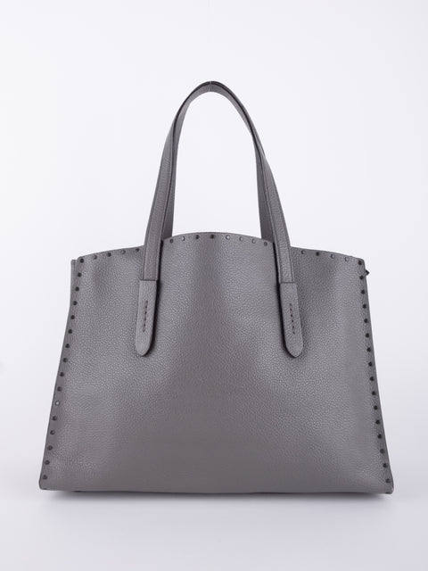 Coach Grey Leather Tote Bag