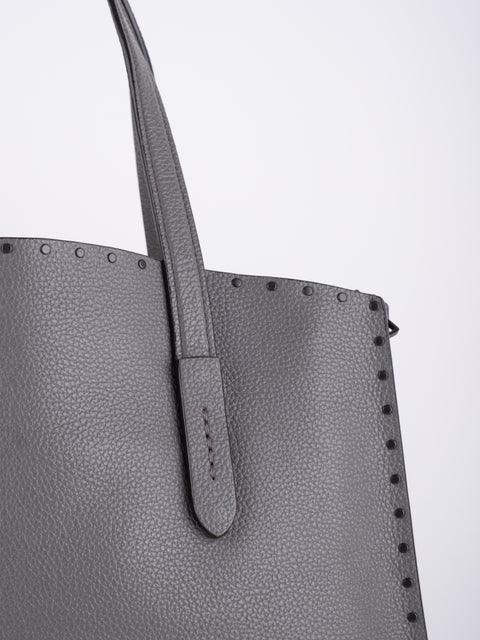 Coach Grey Leather Tote Bag