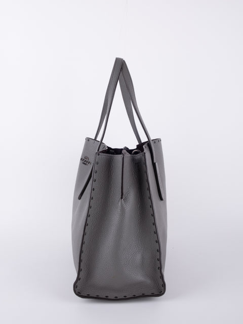 Coach Grey Leather Tote Bag