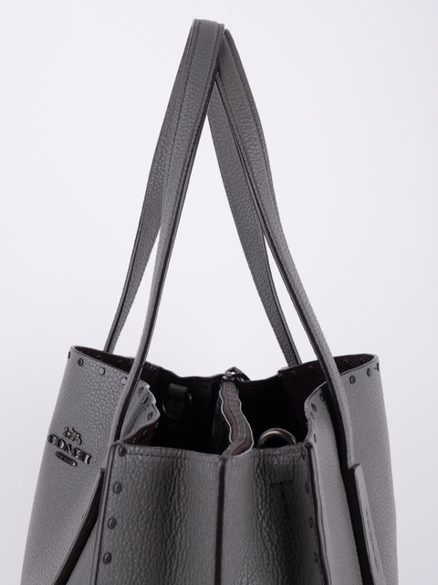 Coach Grey Leather Tote Bag