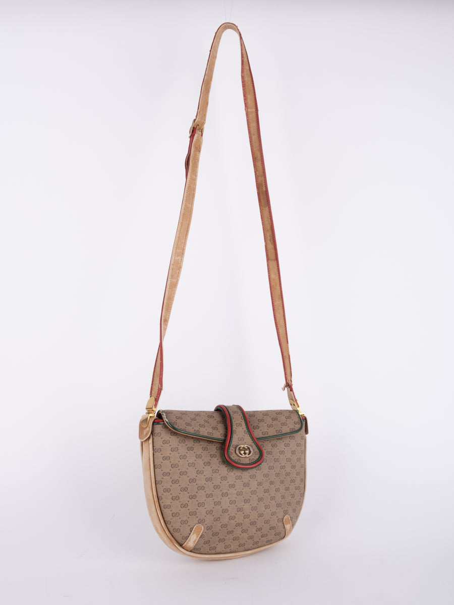 GUCCI Vintage GG Monogram Shoulder Bag