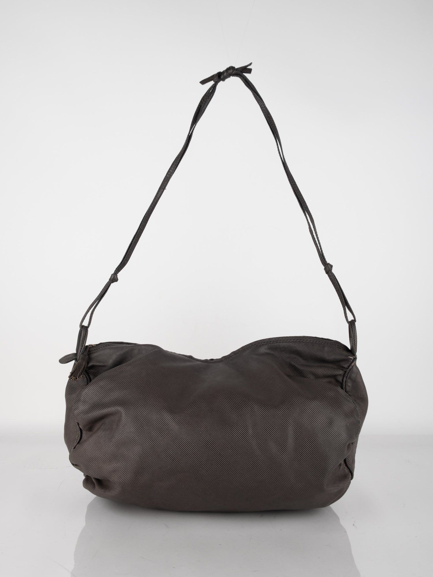 Bottega Veneta Brown Woven Nylon Shoulder Bag