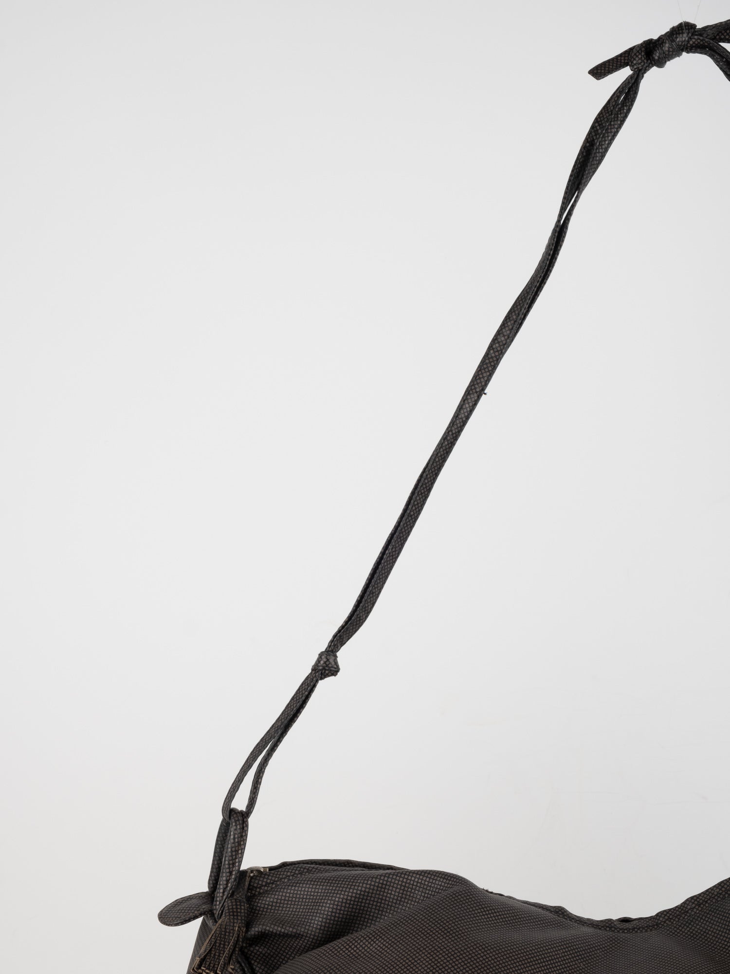 Bottega Veneta Brown Woven Nylon Shoulder Bag