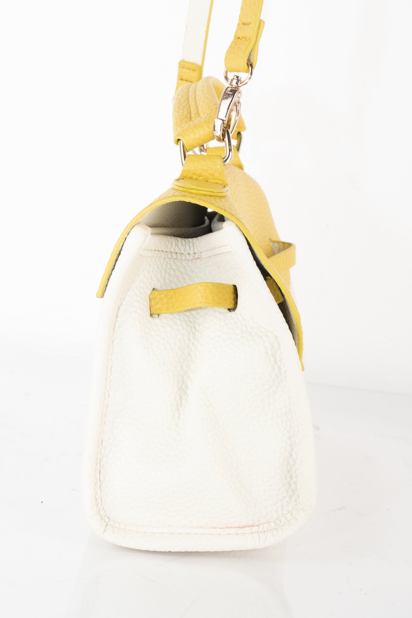 Vintage Yellow & White Crossbody Bag