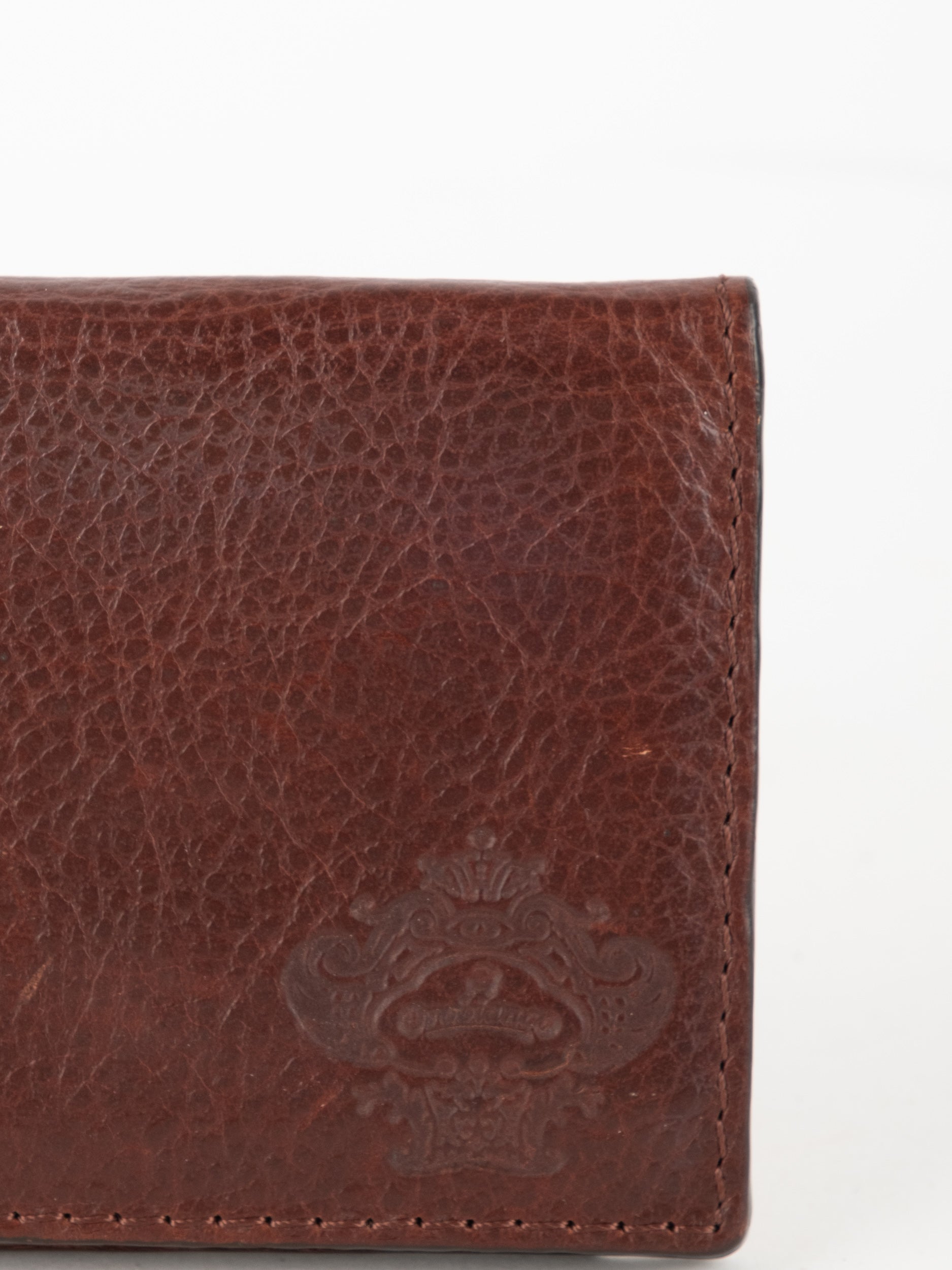 Orobianco Leather Wallet Brown Classic Compact