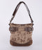 COACH Vintage Script Print Bucket Shoulder Bag