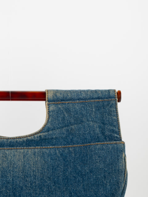 CHANEL Denim CC Top Handle - קארל לגרפלד 2000' - נדיר מאוד להשגה