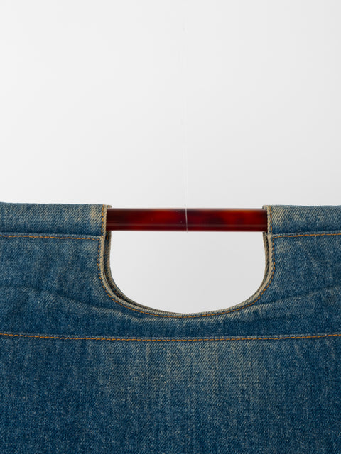 CHANEL Denim CC Top Handle - קארל לגרפלד 2000' - נדיר מאוד להשגה