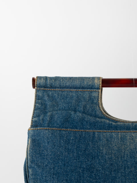 CHANEL Denim CC Top Handle - קארל לגרפלד 2000' - נדיר מאוד להשגה