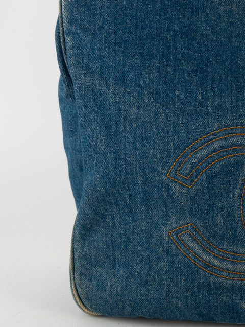 CHANEL Denim CC Top Handle - קארל לגרפלד 2000' - נדיר מאוד להשגה