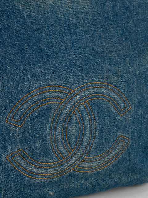 CHANEL Denim CC Top Handle - קארל לגרפלד 2000' - נדיר מאוד להשגה