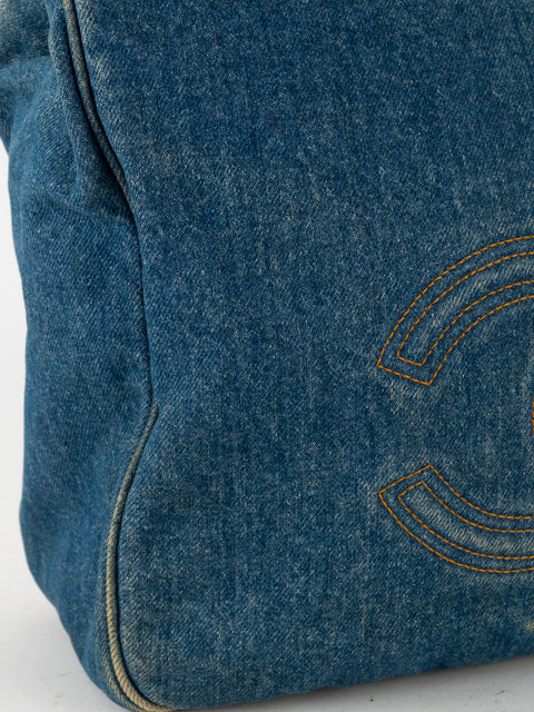 CHANEL Denim CC Top Handle - קארל לגרפלד 2000' - נדיר מאוד להשגה