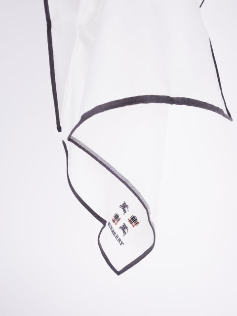 BURBERRY Vintage Logo Border Cotton Scarf