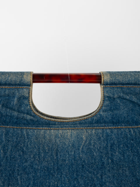 CHANEL Denim CC Top Handle - קארל לגרפלד 2000' - נדיר מאוד להשגה