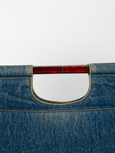 CHANEL Denim CC Top Handle - קארל לגרפלד 2000' - נדיר מאוד להשגה