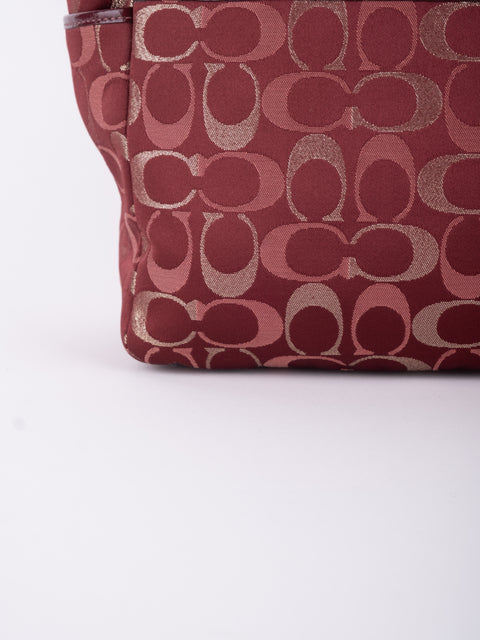 COACH Vintage Red Signature Tote Bag