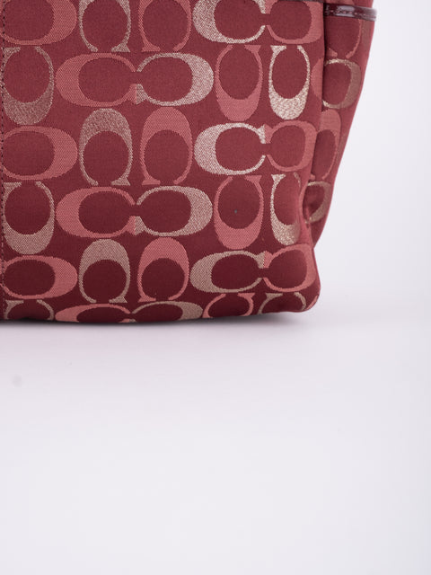 COACH Vintage Red Signature Tote Bag