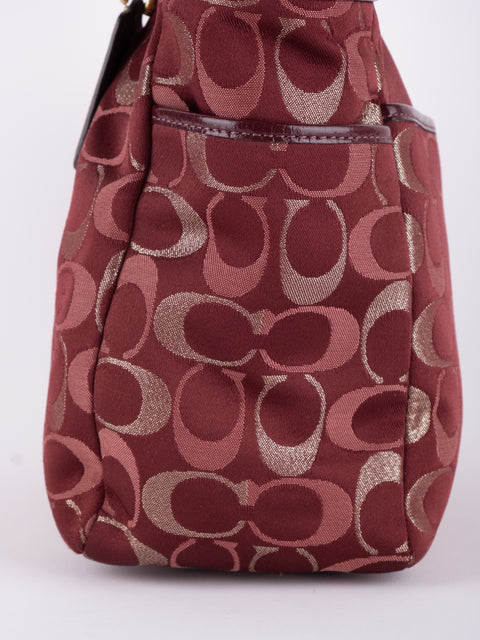 COACH Vintage Red Signature Tote Bag