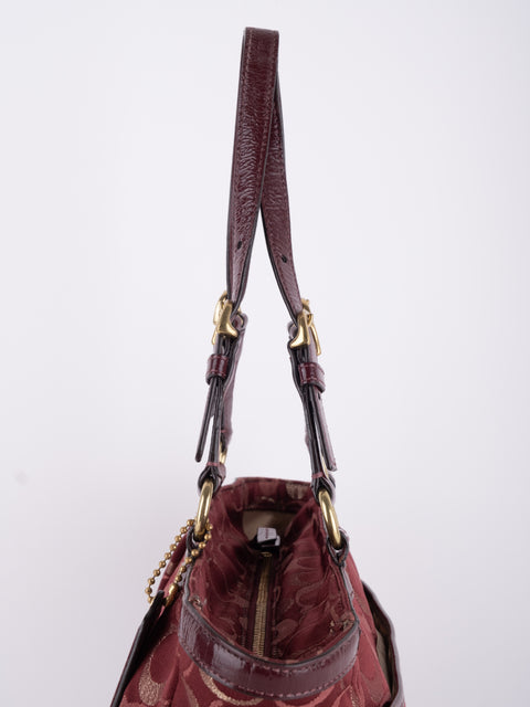 COACH Vintage Red Signature Tote Bag