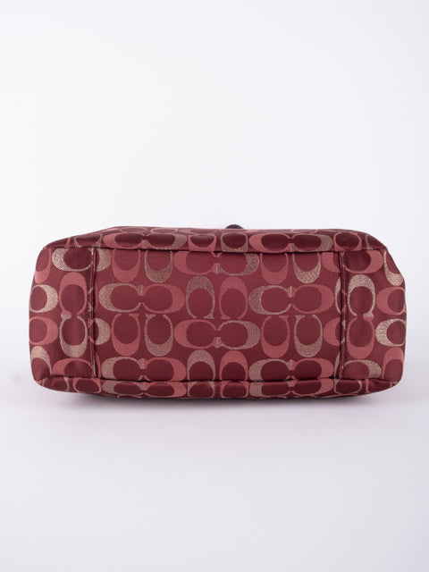 COACH Vintage Red Signature Tote Bag