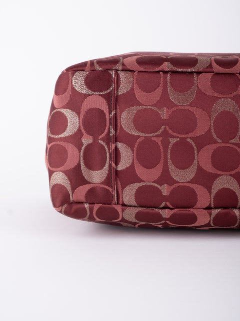 COACH Vintage Red Signature Tote Bag