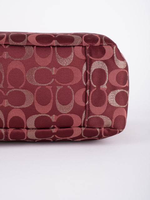 COACH Vintage Red Signature Tote Bag