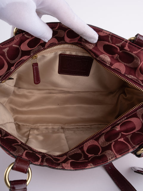 COACH Vintage Red Signature Tote Bag