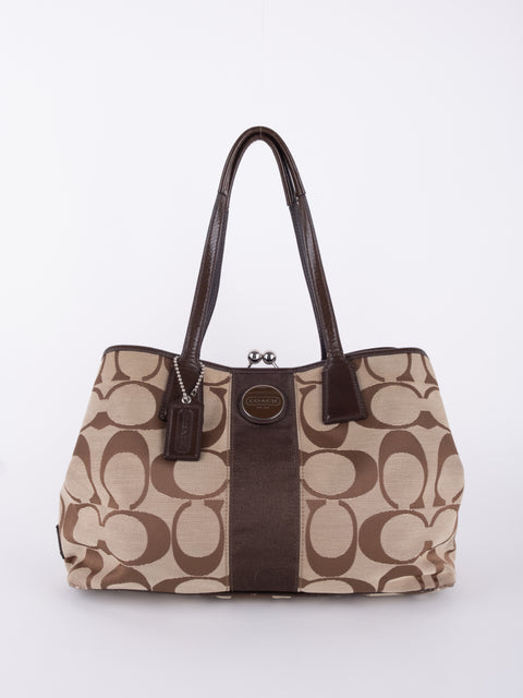COACH Vintage Oversized Signature Tote Bag