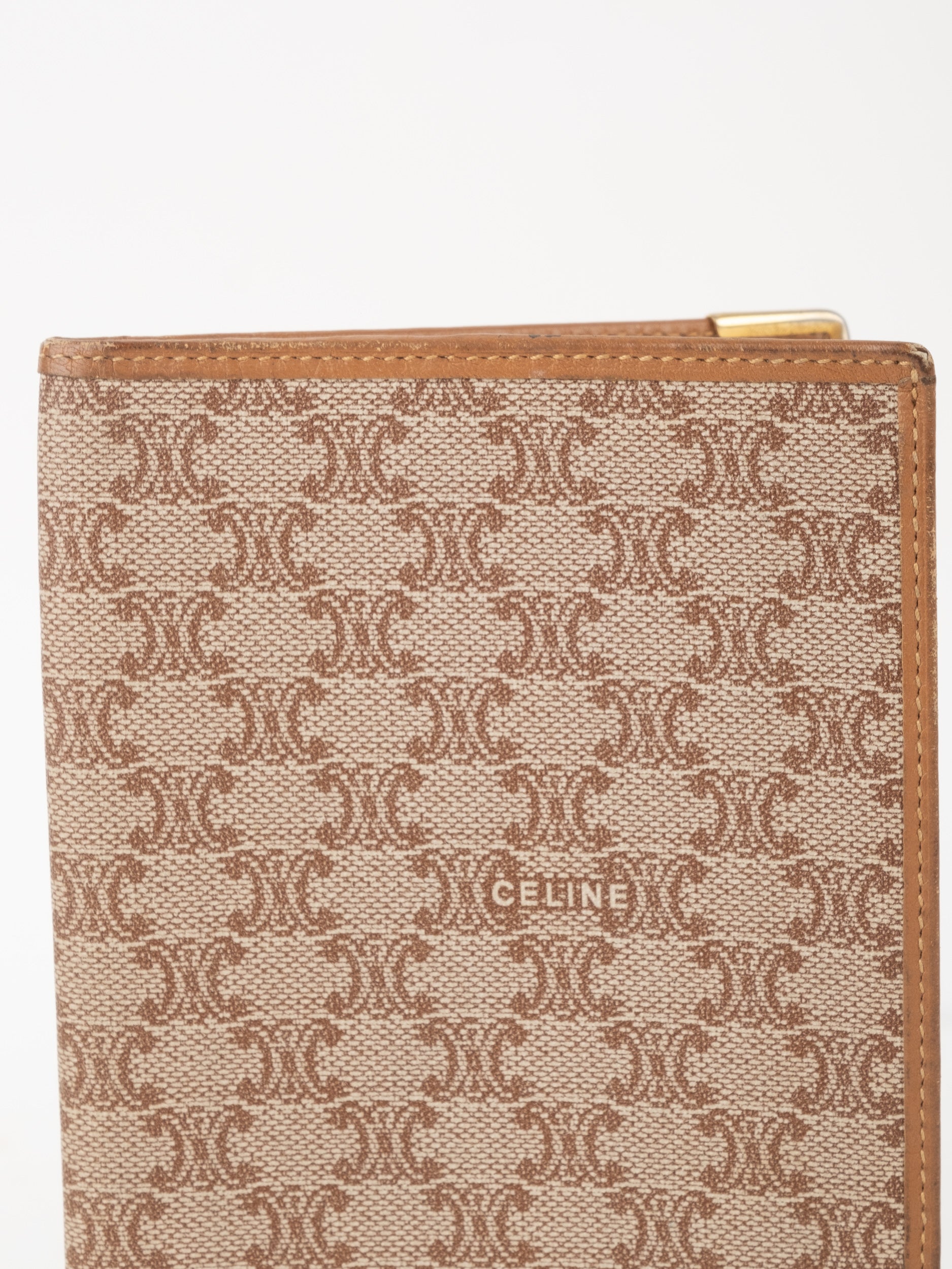 Celine Vintage Monogram Long Wallet Beige Classic