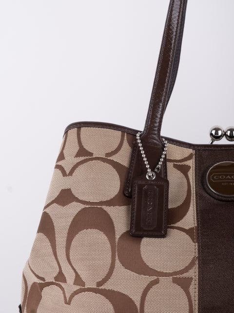 COACH Vintage Oversized Signature Tote Bag
