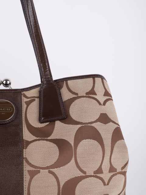 COACH Vintage Oversized Signature Tote Bag