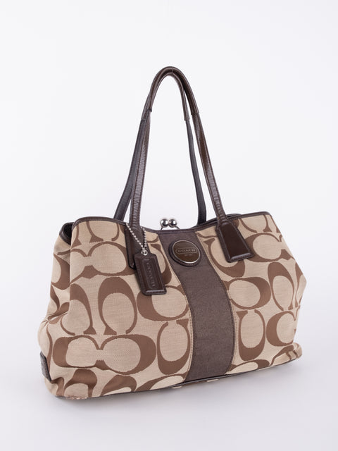 COACH Vintage Oversized Signature Tote Bag