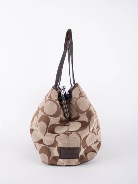 COACH Vintage Oversized Signature Tote Bag