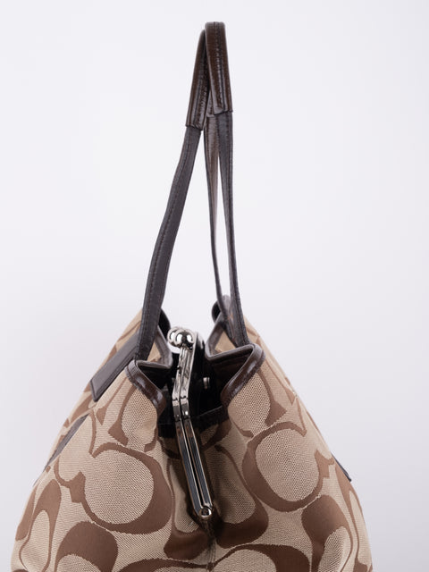 COACH Vintage Oversized Signature Tote Bag