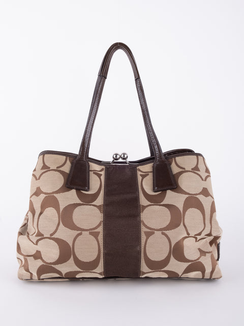 COACH Vintage Oversized Signature Tote Bag