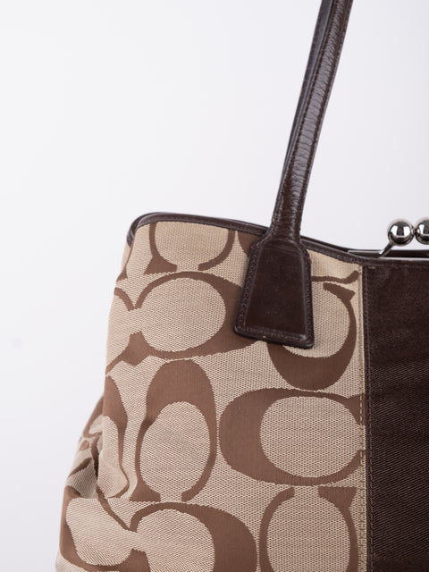 COACH Vintage Oversized Signature Tote Bag